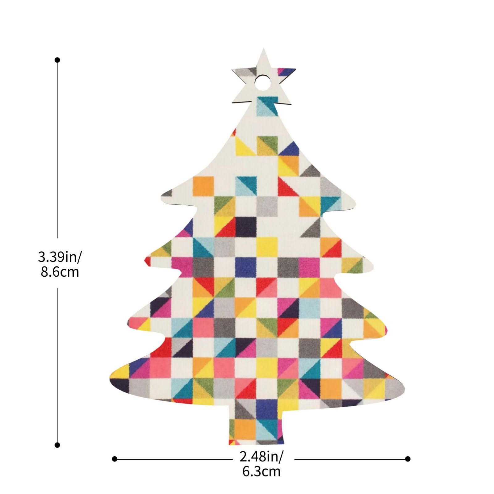 Amazon.co.jp: 三角形の幾何学模様のクリスマスツリーオーナメント